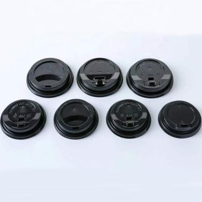 Κίνα Plastic PS Coffee Cup Lids Disposable White And Black Lid For Paper Coffee Cups προς πώληση