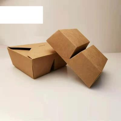 China Popular Design Food Storage Disposable Multi-Compartment Lunch Kraft With Paper Box Many Compartment for sale