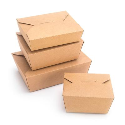 China Warm verkaufte recycelte braune Kraftpapier Lebensmittelverpackung Box Salat Sandwich Mitnahme-Lunch-Box zu verkaufen