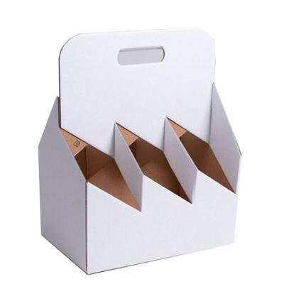 China Custom Eco Kraft Paper Cup Holder For Milk Tea Drinks Beer 4 Packs 6 Packs Wine Packaging for sale