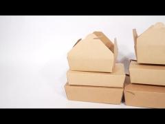 Kraft Paper Meal Box with Four Sided Cover