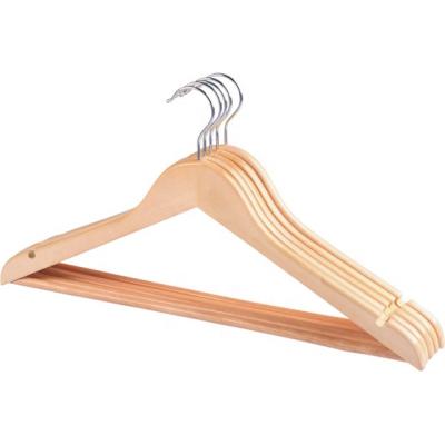 China Wholesale Wooden Hangers Yikai Antique Flat Wooden Wooden Hangers With Notches for sale