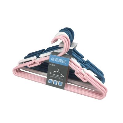 China Contemporary Wholesale Recycled Plastic Hangers For Clothes Premium White Pink Plastic Coat Hangers For Clothes for sale