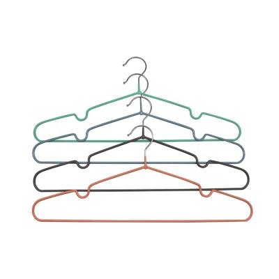 China Contemporary Cheap PVC Coated Metal Hangers Fabric Metal Hangers for sale