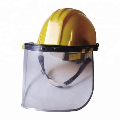 China PVC PVC Safety Helmet With Face Mask for sale