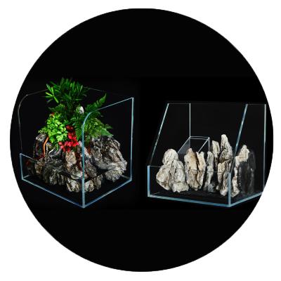 China Customized Ultra White Viable Ultra White Fish Tank Fish Tank Net Glass Aquarium for sale