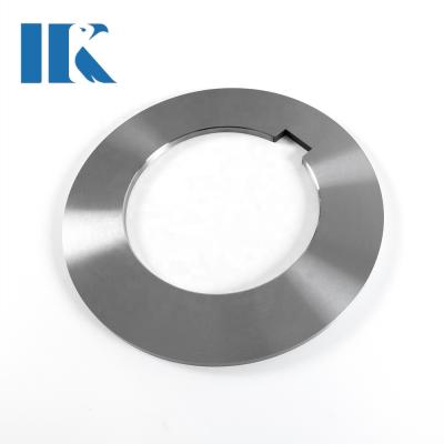 China Custom High Wear Resistance Industrial Process Use Shear Blades Rotary Slitter Knives Rubber Bonded Metal Spacers for sale