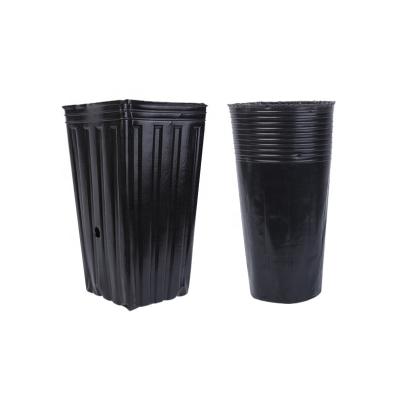 China Wholesale Self Centrism Block Seedling Feeding Cup Thickened Black Plastic Seedling Bag Nutrition Cup Nursery Basin for sale