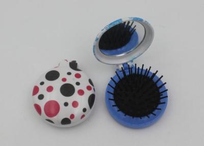 China Elegant Travel Hanging Collapsible Hair Brush / Compact Mirror Brush for sale