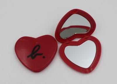 China Heart Shape Travel Magnifying Makeup Mirror For Wedding Gift , Mini Makeup Mirror for sale