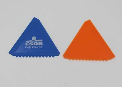 China Triangle Shape Hard Plastic Car Ice Scraper With Silk Screen Logo for sale