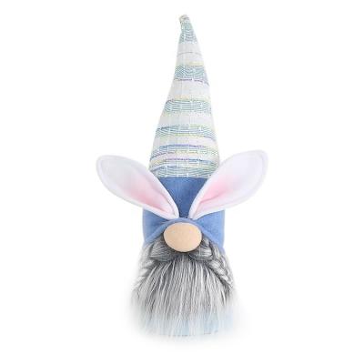 China SOTE E1034 Blue Braid Design Easter Gnomes Christmastoys Christmas Decoration Supplies Bunny Christmas Gnomes Fabric for sale