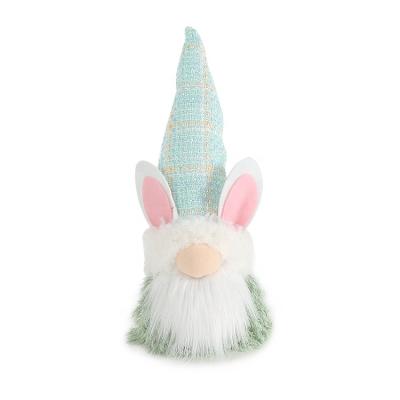 China SOTE E1017A Fabric Rabbit Shaped Christmas Gnomes Kids Toy Green Easter Gnome Home Decorations for sale