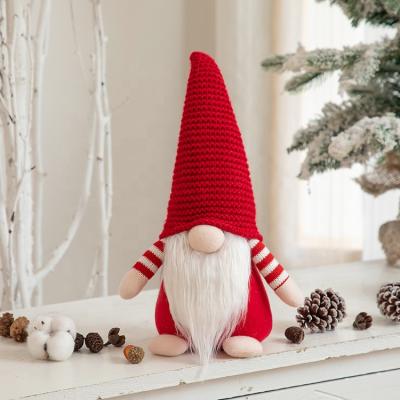 China SOTE JD1098 Fabric Thanksgiving Autumn Decor Stripe Swedish Plush Christmas Gifts Dolls Ornaments Home Gnomes for sale