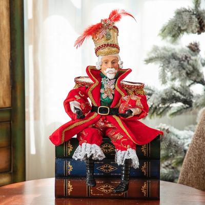 China The Red King Man Sitting Christmas Toy Soldiers Christmas Decoration from SOTE fabric for sale