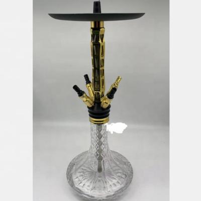 China Stainless steel glass hookah, new design glass hookah shisha hookah medium size for sale