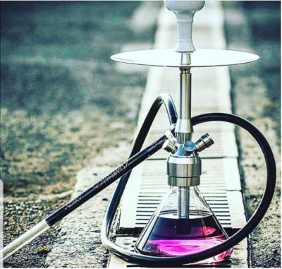 China 2019 new design stainless steel glass hookah, hand made stainless steel shisha for sale