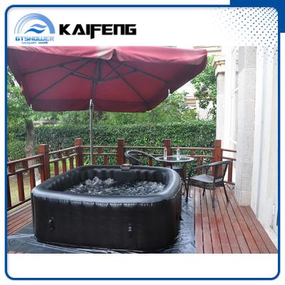 China 4 Person Indoor And Outdoor Black Outdoor Inflatable Pool Spa for sale