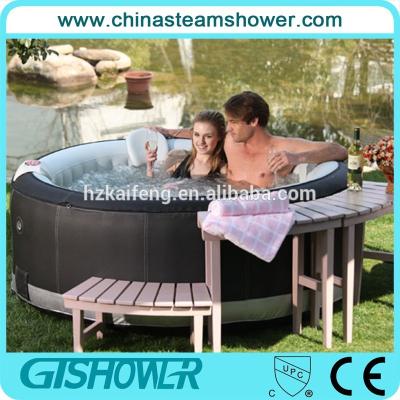 China Indoor And Outdoor Freestanding Inflatable Air Bubble Spa Tub With Heater for sale