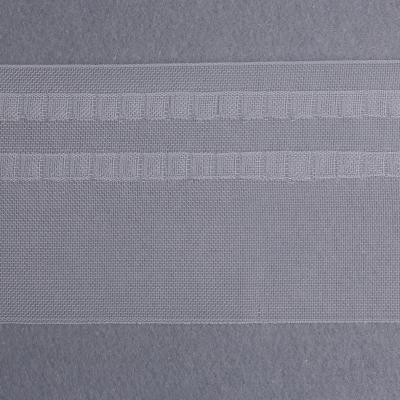 China Traditional curtain tape Factory direct sale 100% Nylon white transparent accessories in china ripple fold curtain pleat tape for sale