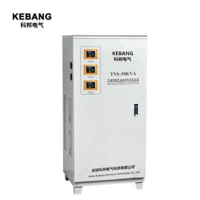 China Automatic input voltage ac voltage regulator svc-15kva380v20kw30k100kw120kw automatic stable three phase high power pure copper for sale