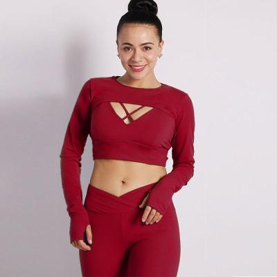 China Wholesale Breathable Seamless Leggings And Top 3 Piece Gym Fitness Yoga Long Sleeve Sports Bra Sets for sale