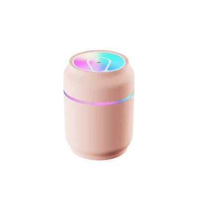 China Special Gift 200ml Nano Jet Can Shape Fashionable Portable Air Diffuser Car Use Air Humidifier With Mood Light for sale