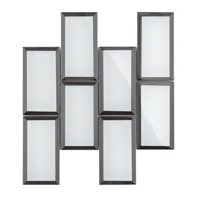 China Modern White 3d Arrow Mirror Craft Blanca Kitchen Bathroom Wall Beveled Blanco Glass Mosaic Tiles for sale