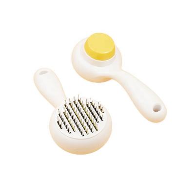 China Wholesale Customized Multicolor New Dog Cat Comb Self-Cleaning Floating Hair Removal Beauty Viable Styling Pet Hair Comb Brush for sale