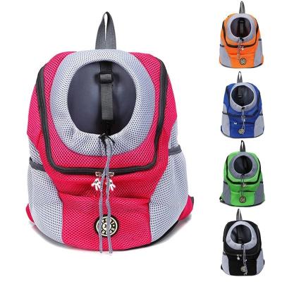 China Outdoor Breathable Pet Travel Carriers For Cats Small Dogs Backpack Breathable Mesh Oxford Bag for sale