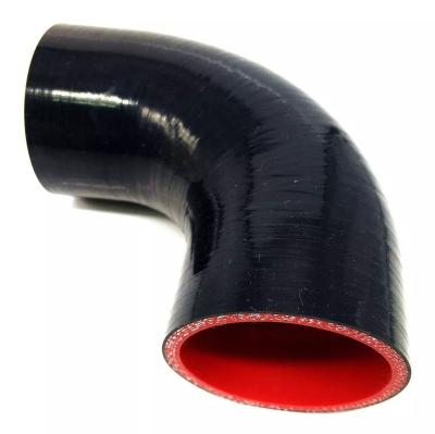 China High Temperature Resistance High Temperature Reinforced Silicone 90 Degree Elbow Reducer Pipes for sale