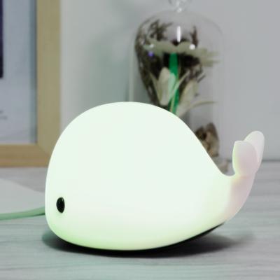 China 2018 Rechargeable Dolphin Silicon Pat Night Light for sale