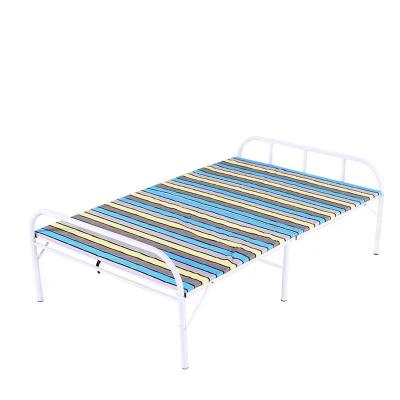 China High Quality Foldable Frame Metal Bed Folding Furniture Design Double Bed Metal Folding Single Bed for sale