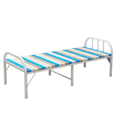 China Cheap folding metal bed cheap portable high quality steel lightweight foldable for sale