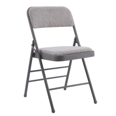 China Foldable Premium Double Braced Fabric Metal Folding Office Chairs for sale