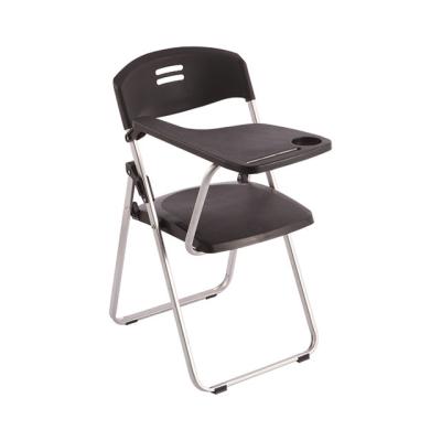 China New Durable Modern Office Folding Black Padded Practicing Chairs With Notepad for sale