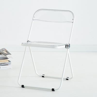 China Modern Cheap Colorful Transparent Folding Chair for sale