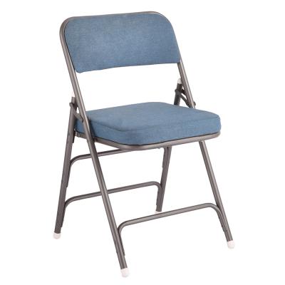 China Durable Chinese Low Price Upholstered Fabric Folding Dining Chair for sale