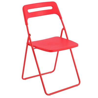 China Modern Cheap Colorful Outdoor Fancy Iron Outdoor Plastic Folding Chair for sale