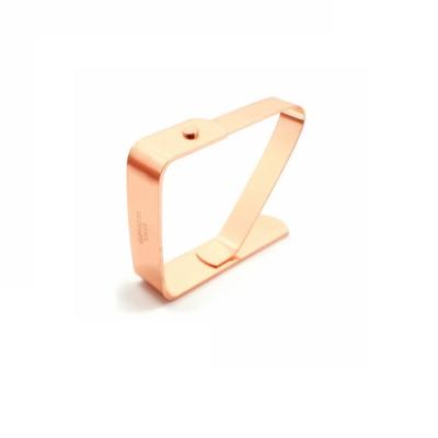 China New Arrival Stainless Steel Rose Gold Tablecloth Decking Clips Metal Table Cloth Clamp for sale