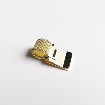 China Custom Color Metal Pen Clip Metal Pen Holder Logo Spring Rotating Loop Gold Metal for sale