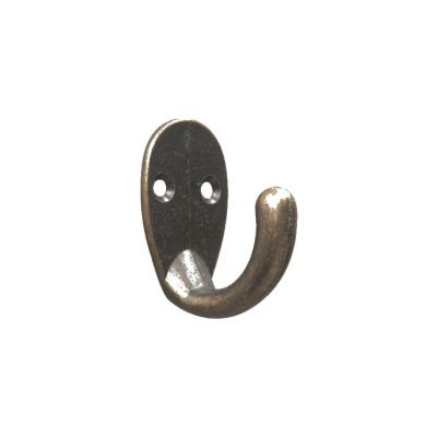 China Antique Bronze Zinc Alloy Stocked Metal Vintage Wall Hanging Hooks For Coat Cabinet Clothes Hook for sale