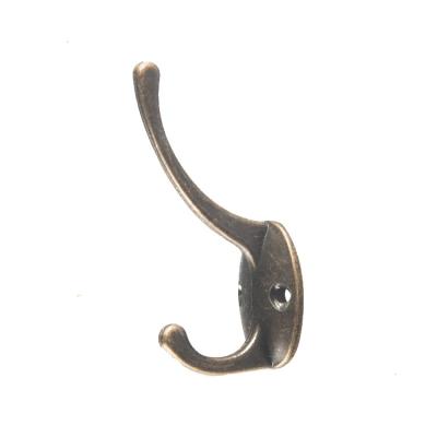 China Wooden Decorative Zinc Alloy Bronze Small Size Robe Hook Metal Vintage Ball Head Stocked Hanging Hook for sale