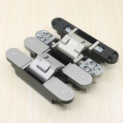 China 3D Hinge Adjustable Hidden Hinge Silver Hidden Invisible Adjustable Door Hidden Hinge for sale