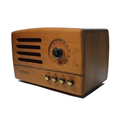 China Best Quality PORTABLE Wooden Vintage Reception Portable Mini Retro Radio With Usb SD Fm AM Mp3 for sale