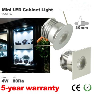 China 4W Sharp COB Mini LED Cabinet Light Recessed ceiling light 30mm hole size LED lamp for sale