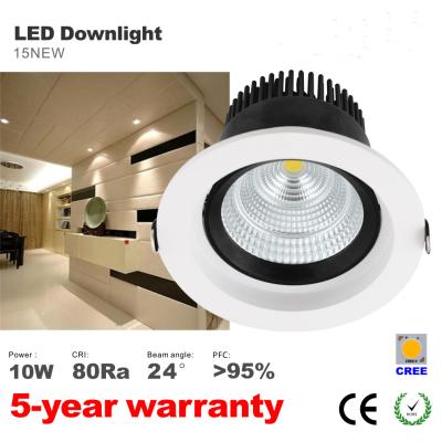 China 10W LED light Hotel illumination anti-dazzle Recessed Downlights CREE COB LED lamp for sale