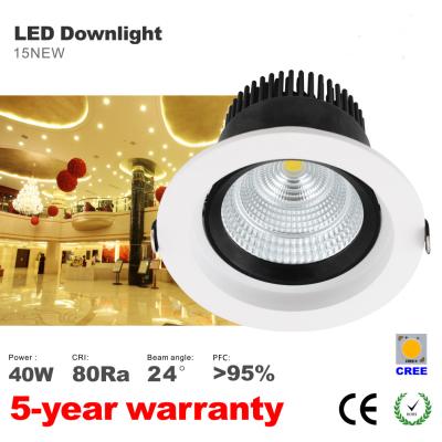 China Dimmable 40W Recessed LED Downlight Ceilling light 170mm hole anti-dazzle LED lamp for sale