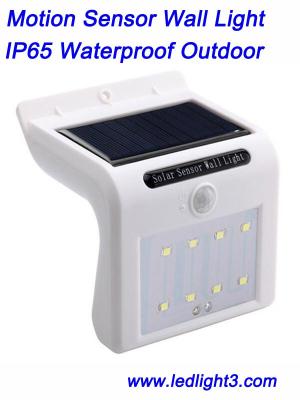 China Solar Lights 8 LED Wireless Waterproof Motion Sensor Outdoor Light for Patio, Deck, Yard, Garden for sale