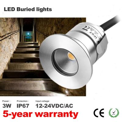 China 3W Led Outdoor Low Voltage Landscape Lighting12V IP67 Recessed Underground Sidewalks Lights Outdoor Lighting fixtures for sale